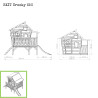 EXIT Crooky 350 cabane de jeu en bois - gris-beige