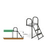 EXIT Plateforme Trampoline avec échelle pour hauteur de cadre de trampoline entre 50-65cm