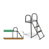 EXIT Plateforme Trampoline avec échelle pour hauteur de cadre de trampoline entre 65-80cm