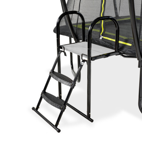 EXIT Plateforme Trampoline avec échelle pour hauteur de cadre de trampoline entre 65-80cm