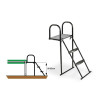 EXIT Plateforme Trampoline avec échelle pour hauteur de cadre de trampoline entre 80-95cm