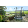 EXIT Trampoline Tiggy junior avec filet de sécurité ø140cm - noir gris