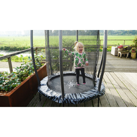 EXIT Trampoline Tiggy junior avec filet de sécurité ø140cm - noir gris