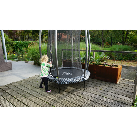 EXIT Trampoline Tiggy junior avec filet de sécurité ø140cm - noir gris