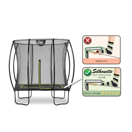 EXIT Le trampoline Silhouette 153x214cm - noir