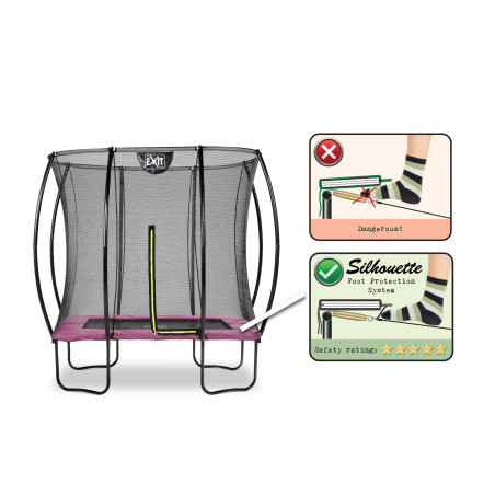 EXIT Le trampoline Silhouette 153x214cm - rose