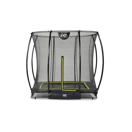 EXIT Le trampoline Silhouette inground 153x214cm avec filet de sécurité - noir