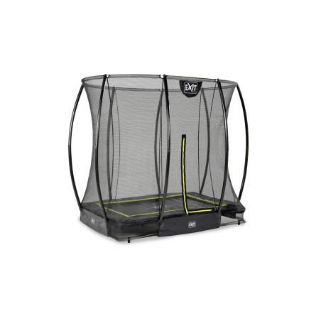 EXIT Le trampoline Silhouette inground 153x214cm avec filet de sécurité - noir