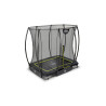 EXIT Le trampoline Silhouette inground 153x214cm avec filet de sécurité - noir