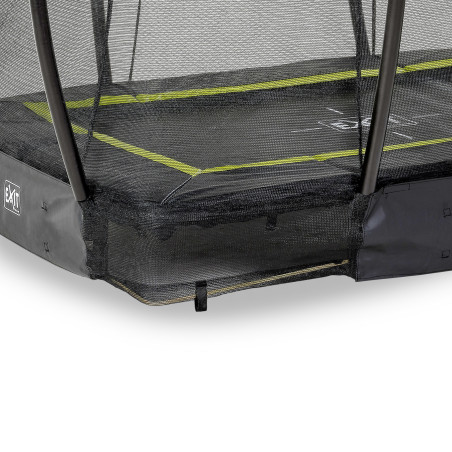 EXIT Le trampoline Silhouette inground 153x214cm avec filet de sécurité - noir