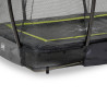 EXIT Le trampoline Silhouette inground 153x214cm avec filet de sécurité - noir