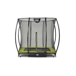 EXIT Le trampoline Silhouette inground 153x214cm avec filet de sécurité - vert