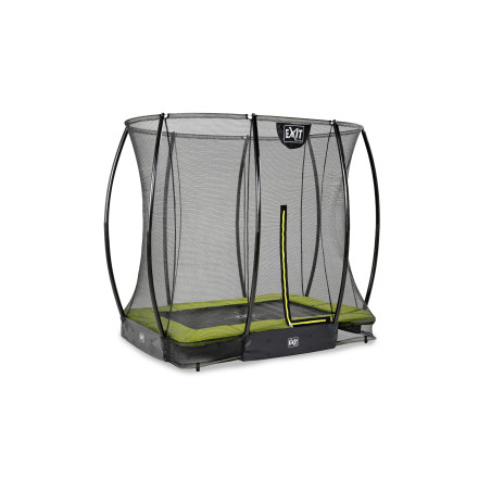 EXIT Le trampoline Silhouette inground 153x214cm avec filet de sécurité - vert