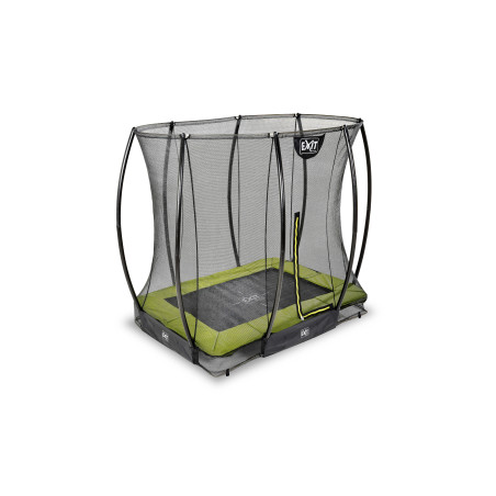 EXIT Le trampoline Silhouette inground 153x214cm avec filet de sécurité - vert