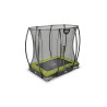 EXIT Le trampoline Silhouette inground 153x214cm avec filet de sécurité - vert