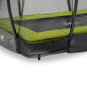 EXIT Le trampoline Silhouette inground 153x214cm avec filet de sécurité - vert