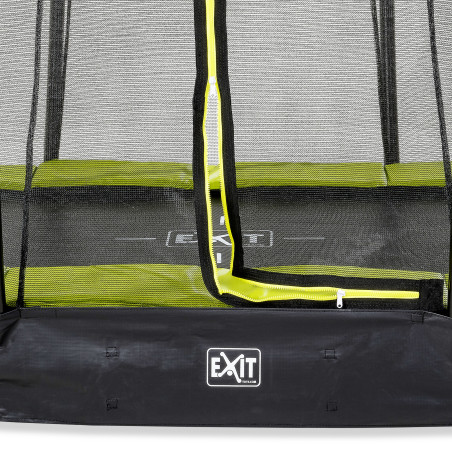 EXIT Le trampoline Silhouette inground 153x214cm avec filet de sécurité - vert