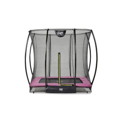 EXIT Le trampoline Silhouette inground 153x214cm avec filet de sécurité - rose