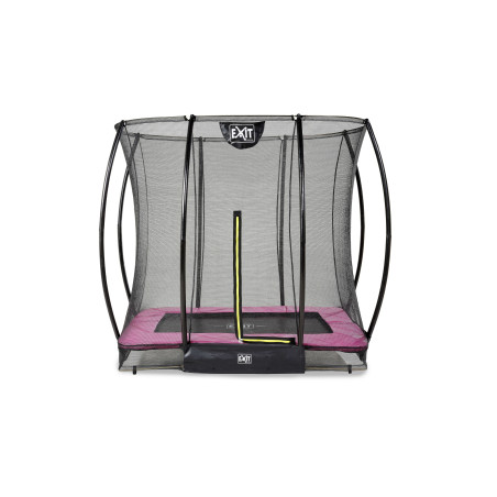 EXIT Le trampoline Silhouette inground 153x214cm avec filet de sécurité - rose