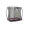 EXIT Le trampoline Silhouette inground 153x214cm avec filet de sécurité - rose