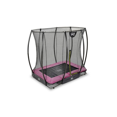 EXIT Le trampoline Silhouette inground 153x214cm avec filet de sécurité - rose
