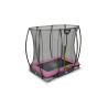 EXIT Le trampoline Silhouette inground 153x214cm avec filet de sécurité - rose