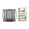 EXIT Le trampoline Silhouette inground 153x214cm avec filet de sécurité - rose