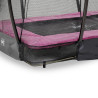 EXIT Le trampoline Silhouette inground 153x214cm avec filet de sécurité - rose