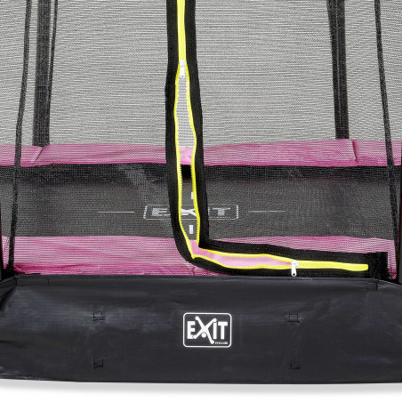 EXIT Le trampoline Silhouette inground 153x214cm avec filet de sécurité - rose