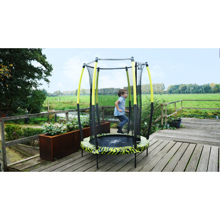 EXIT Trampoline Tiggy junior avec filet de sécurité ø140cm - noir vert