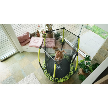EXIT Trampoline Tiggy junior avec filet de sécurité ø140cm - noir vert
