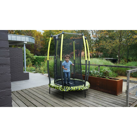 EXIT Trampoline Tiggy junior avec filet de sécurité ø140cm - noir vert