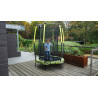 EXIT Trampoline Tiggy junior avec filet de sécurité ø140cm - noir vert