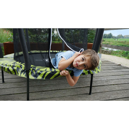EXIT Trampoline Tiggy junior avec filet de sécurité ø140cm - noir vert