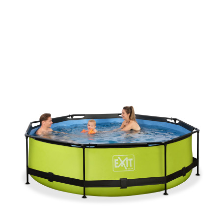 EXIT Piscine Lime ø300x76cm avec pompe filtrante - vert