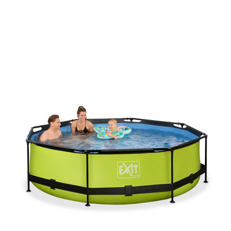 EXIT Piscine Lime ø300x76cm avec pompe filtrante - vert