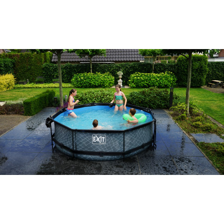 EXIT Piscine Lime ø300x76cm avec pompe filtrante - vert