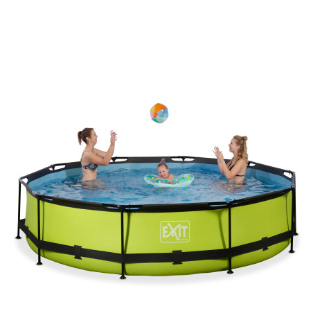 EXIT Piscine Lime ø360x76cm avec pompe filtrante - vert