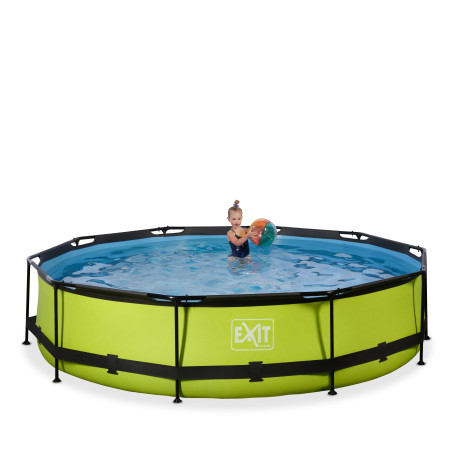 EXIT Piscine Lime ø360x76cm avec pompe filtrante - vert