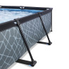 EXIT Piscine Stone 220x150x65cm avec pompe filtrante - grise