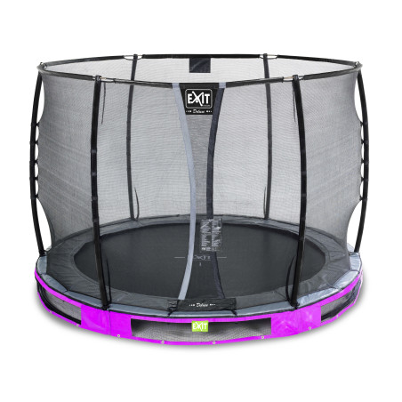 EXIT Trampoline enterré Elegant Premium ø305cm avec filet de sécurité Deluxe - violet