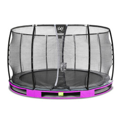 EXIT Trampoline enterré Elegant Premium ø366cm avec filet de sécurité Deluxe - violet