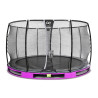 EXIT Trampoline enterré Elegant Premium ø366cm avec filet de sécurité Deluxe - violet