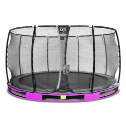 EXIT Trampoline enterré Elegant Premium ø427cm avec filet de sécurité Deluxe - violet