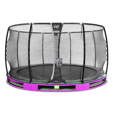 EXIT Trampoline enterré Elegant Premium ø427cm avec filet de sécurité Deluxe - violet