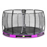 EXIT Trampoline enterré Elegant Premium ø427cm avec filet de sécurité Deluxe - violet