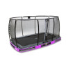 EXIT Trampoline enterré Elegant Premium de 244x427cm avec filet de sécurité Deluxe - violet