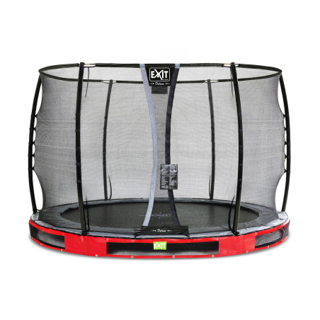 EXIT Trampoline enterré Elegant Premium ø305cm avec filet de sécurité Deluxe - rouge