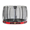 EXIT Trampoline enterré Elegant Premium ø305cm avec filet de sécurité Deluxe - rouge