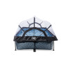 EXIT Piscine couverte Stone 220x150x65cm avec pompe filtrante - grise